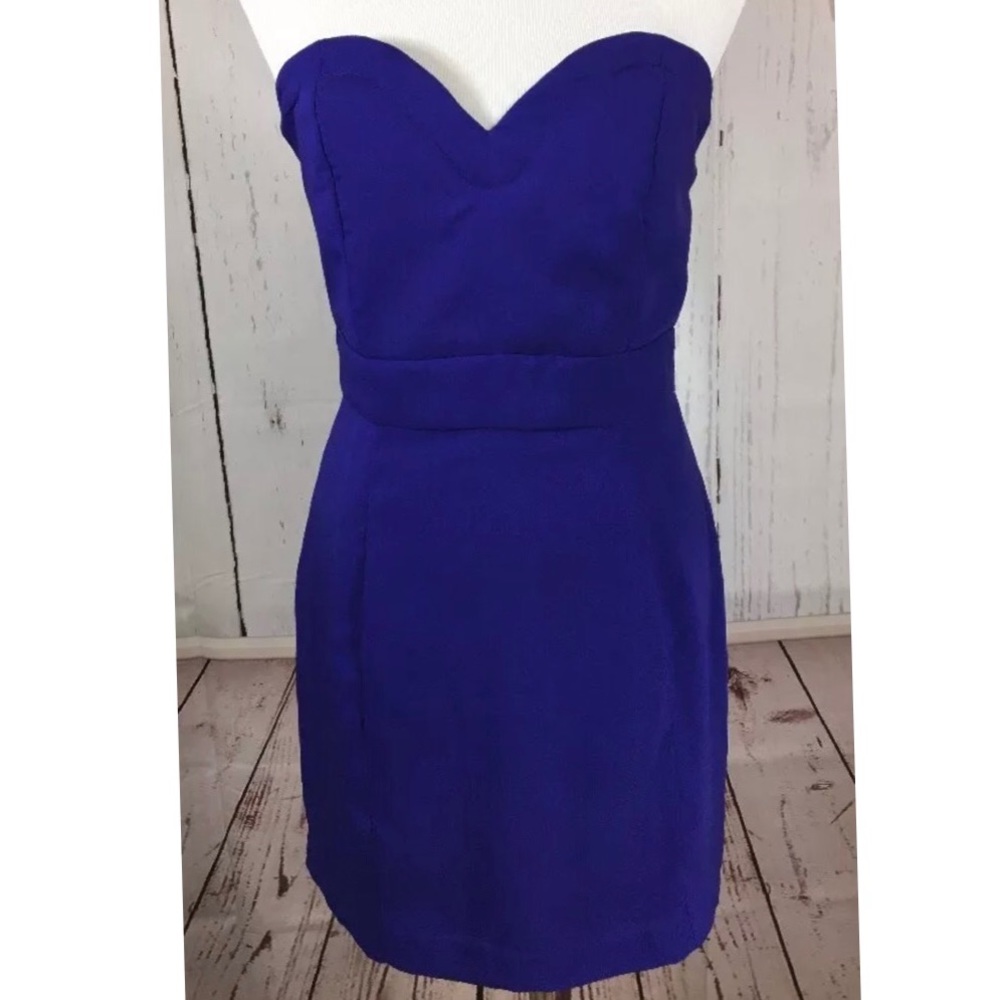 Sophie & Kate Blue Sweetheart Strapless Dress